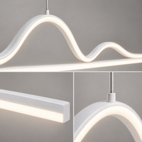 LED осветително тяло Snake, висящо, бяло, еквивалент 400W, с дистанционно