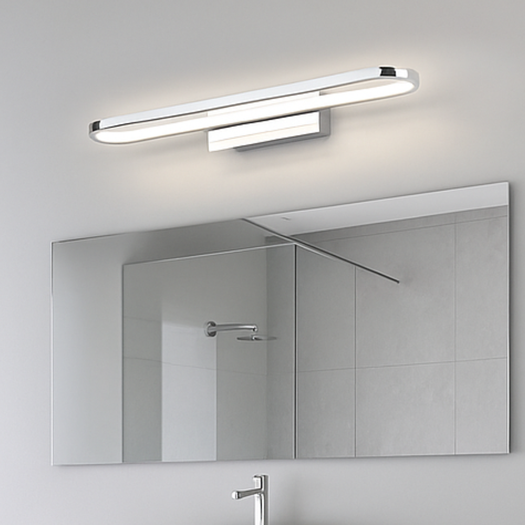 LED аплик за баня IP44 с бутон GIANNI хром, еквивалент 250W