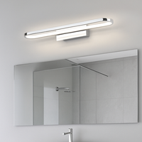 LED аплик за баня IP44 с бутон GIANNI хром, еквивалент 250W