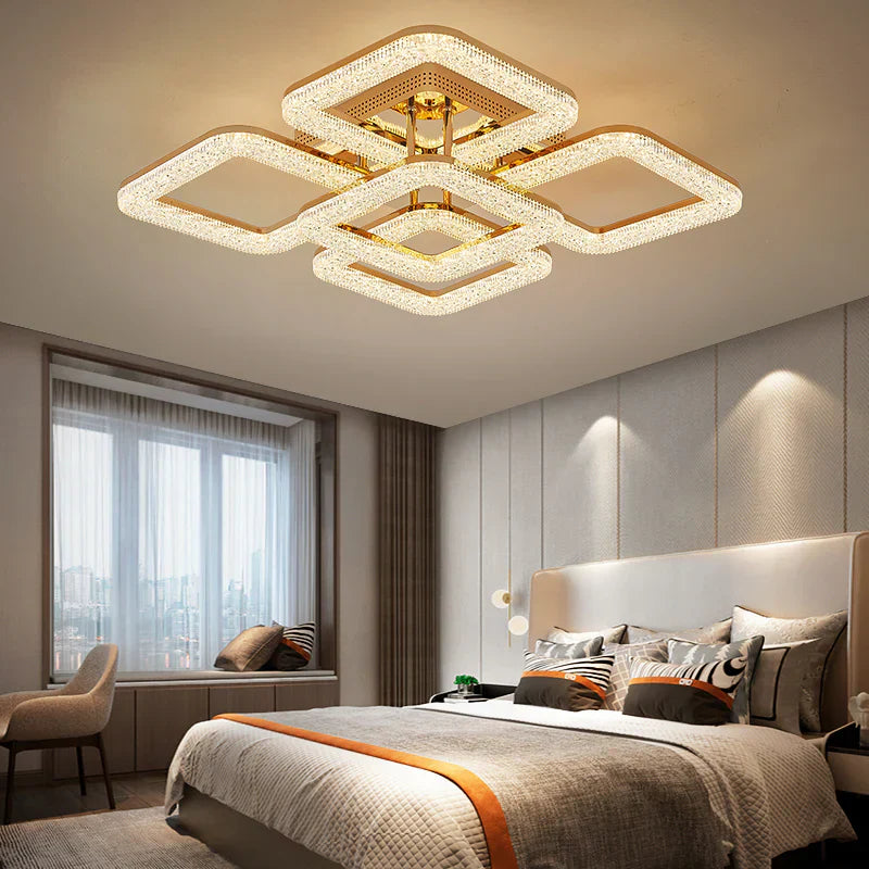 LED осветително тяло Golden SQUARE 4+1 Еквивалент 800W Дистанционно