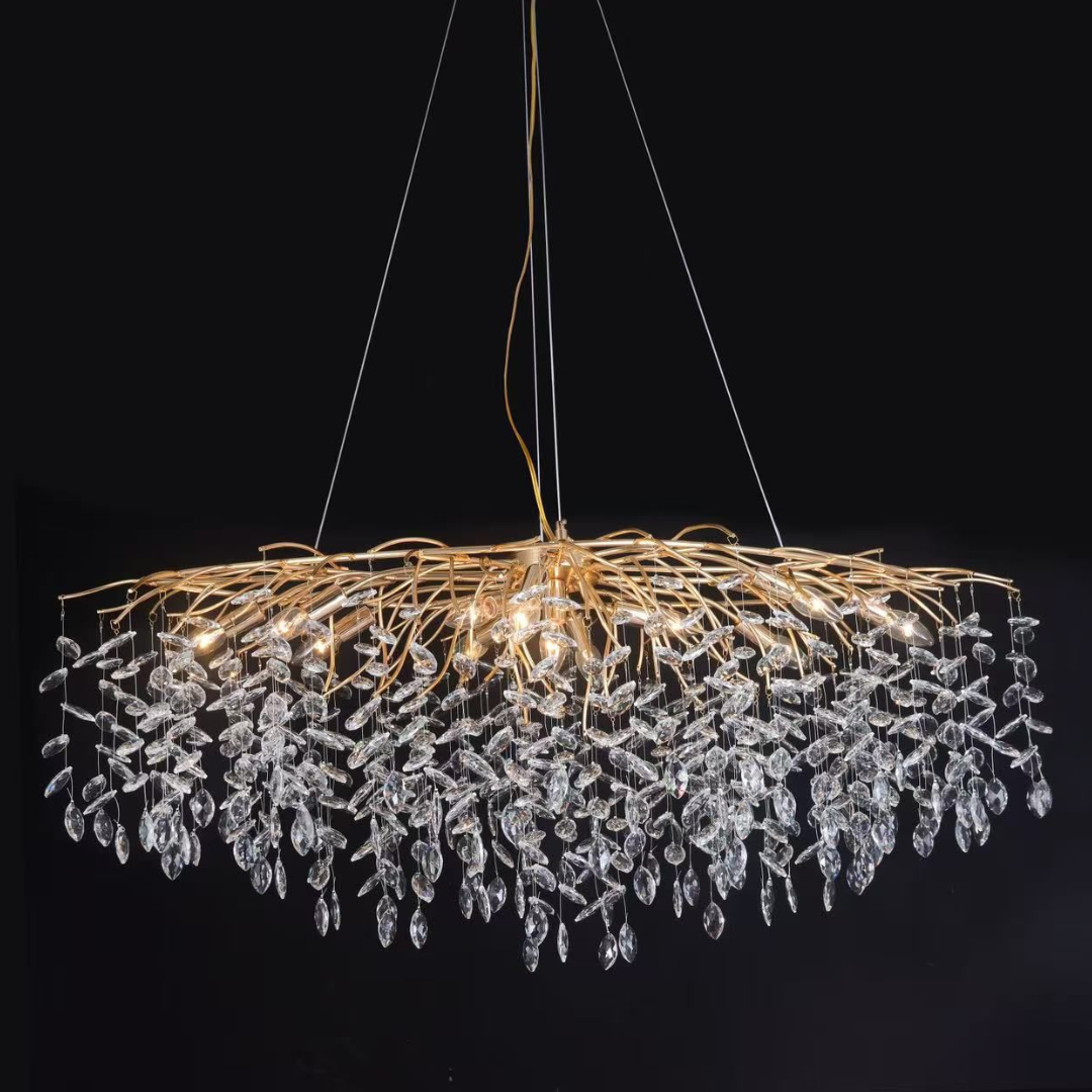 Кристален полилей LUXURY 120x45cm Golden Klara