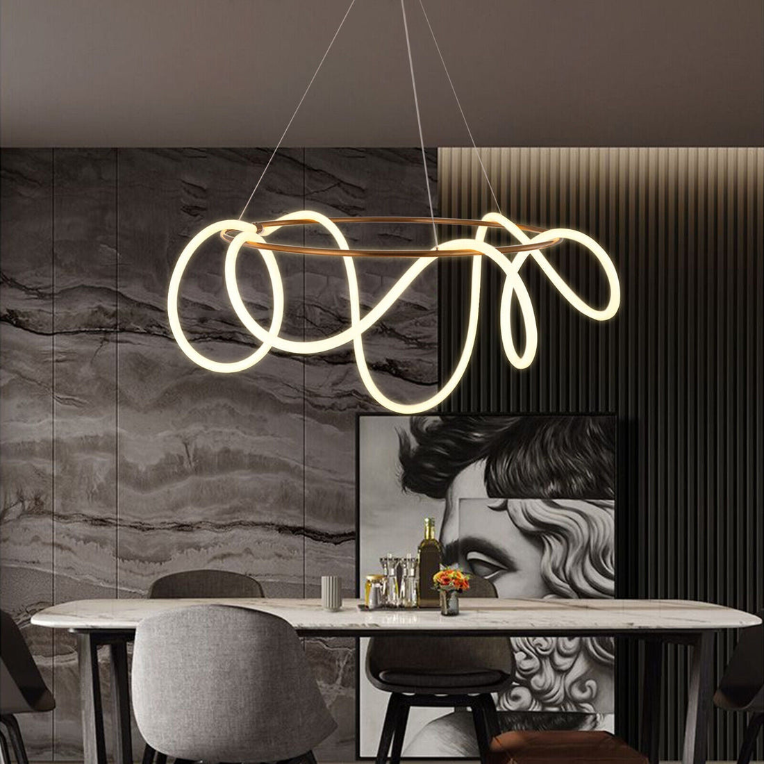 LED осветително тяло Nordic Golden Tube еквивалент 400W с дистанционно
