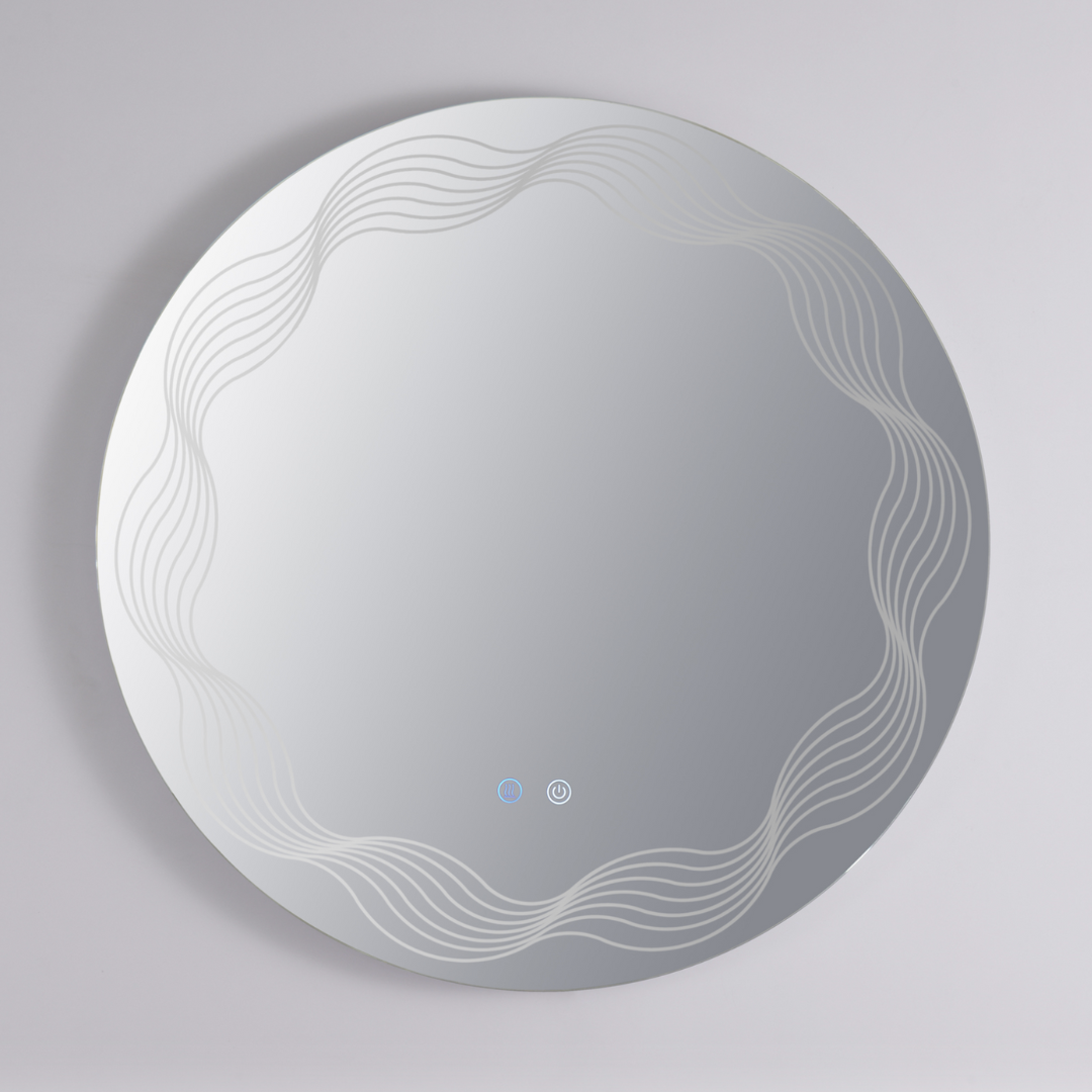 Oglinda LED Rotunda 60cm 3 Lumini Dezaburire si Touch E26S/60x60 FRAMELESS / 60CM LED MIRROR