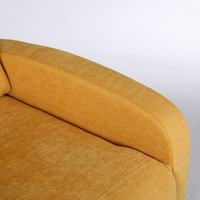 Релакс фотьойл с механизъм Recliner, текстил жълт