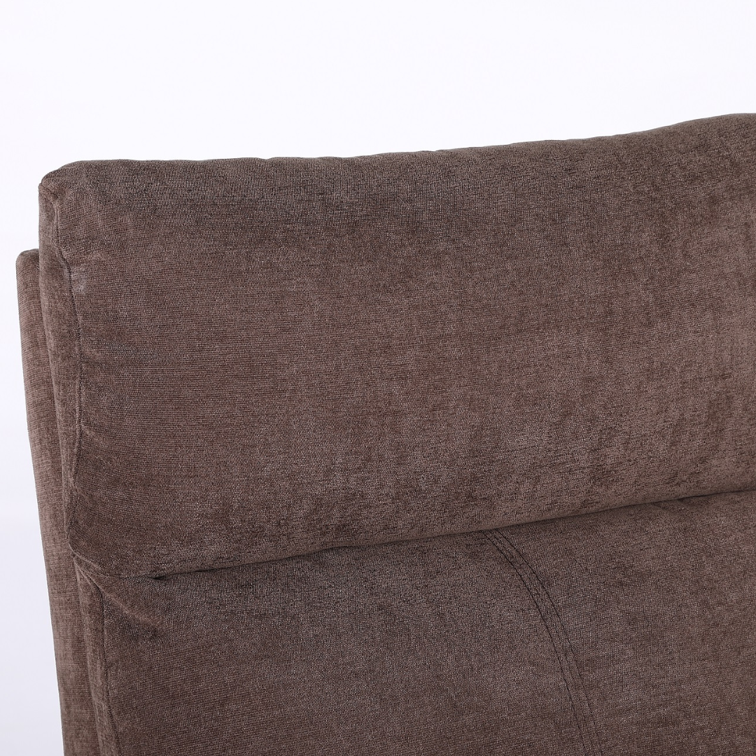 Релакс фотьойл с механизъм Recliner, кафяв текстил