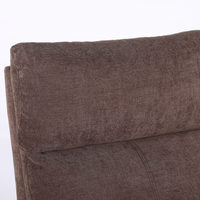 Релакс фотьойл с механизъм Recliner, кафяв текстил