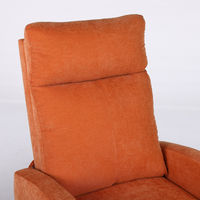 Релакс фотьойл с механизъм Recliner, текстил, оранжев