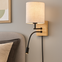 LED аплик за спалня NILAM Wood Design