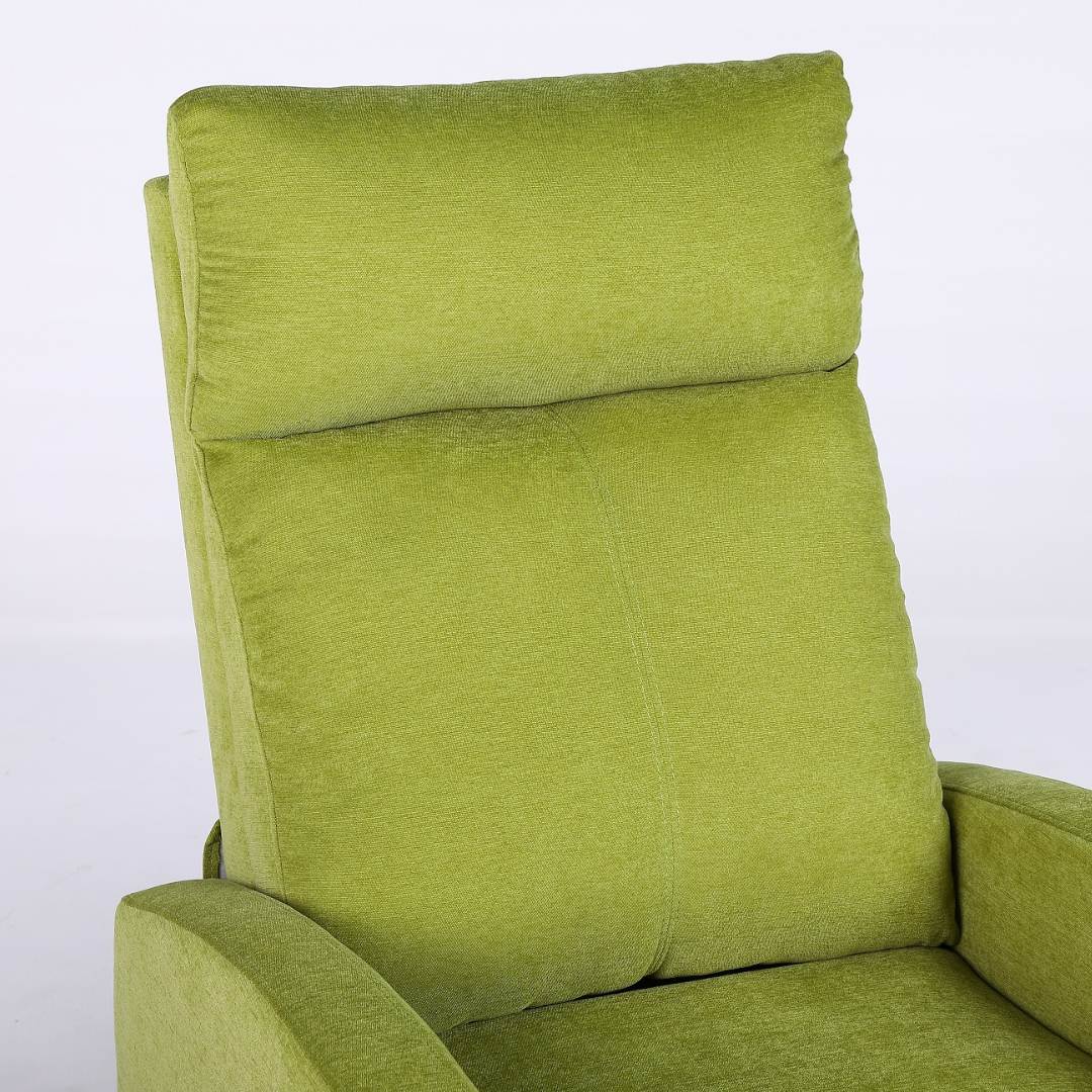 Релакс фотьойл с механизъм Recliner, зелена дамаска