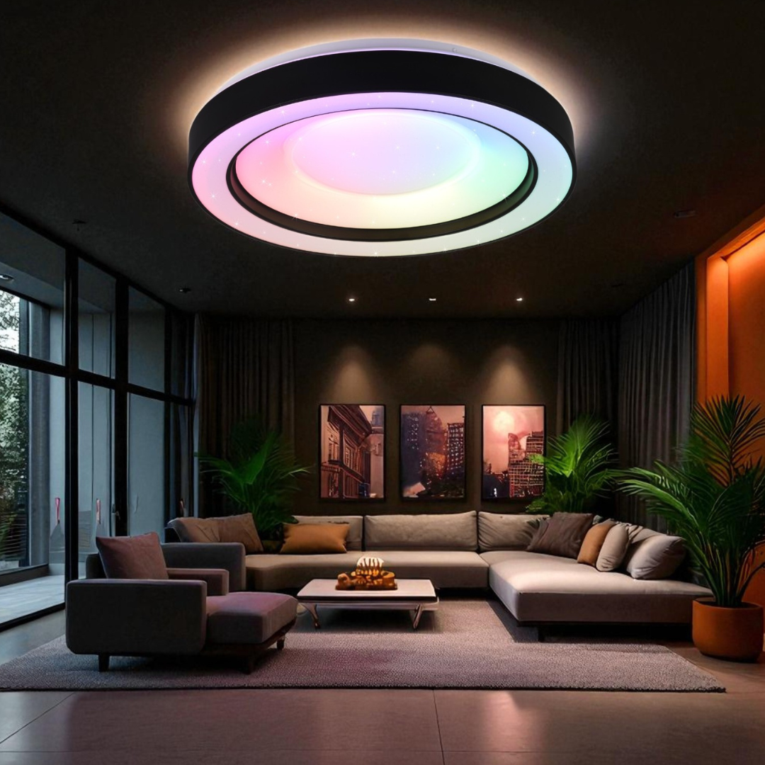 LED осветително тяло ARCO Black RGB-CCT Еквивалент 200W Дистанционно управление