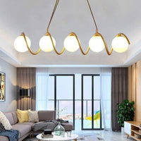 Осветително тяло Абажур MAT GOLD Линейна 5xE27 Spiral MX165-5