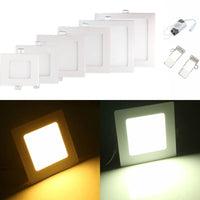 LED спот 12W Slim квадратен бял / 163x163mm / вграден