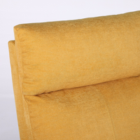 Релакс фотьойл с механизъм Recliner, текстил жълт
