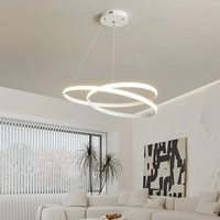 Бяла висяща LED осветително тяло 120W Lumea с дистанционно, еквивалент 600W