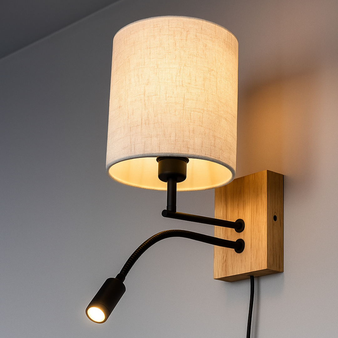 LED аплик за спалня NILAM Wood Design