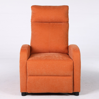 Релакс фотьойл с механизъм Recliner, текстил, оранжев
