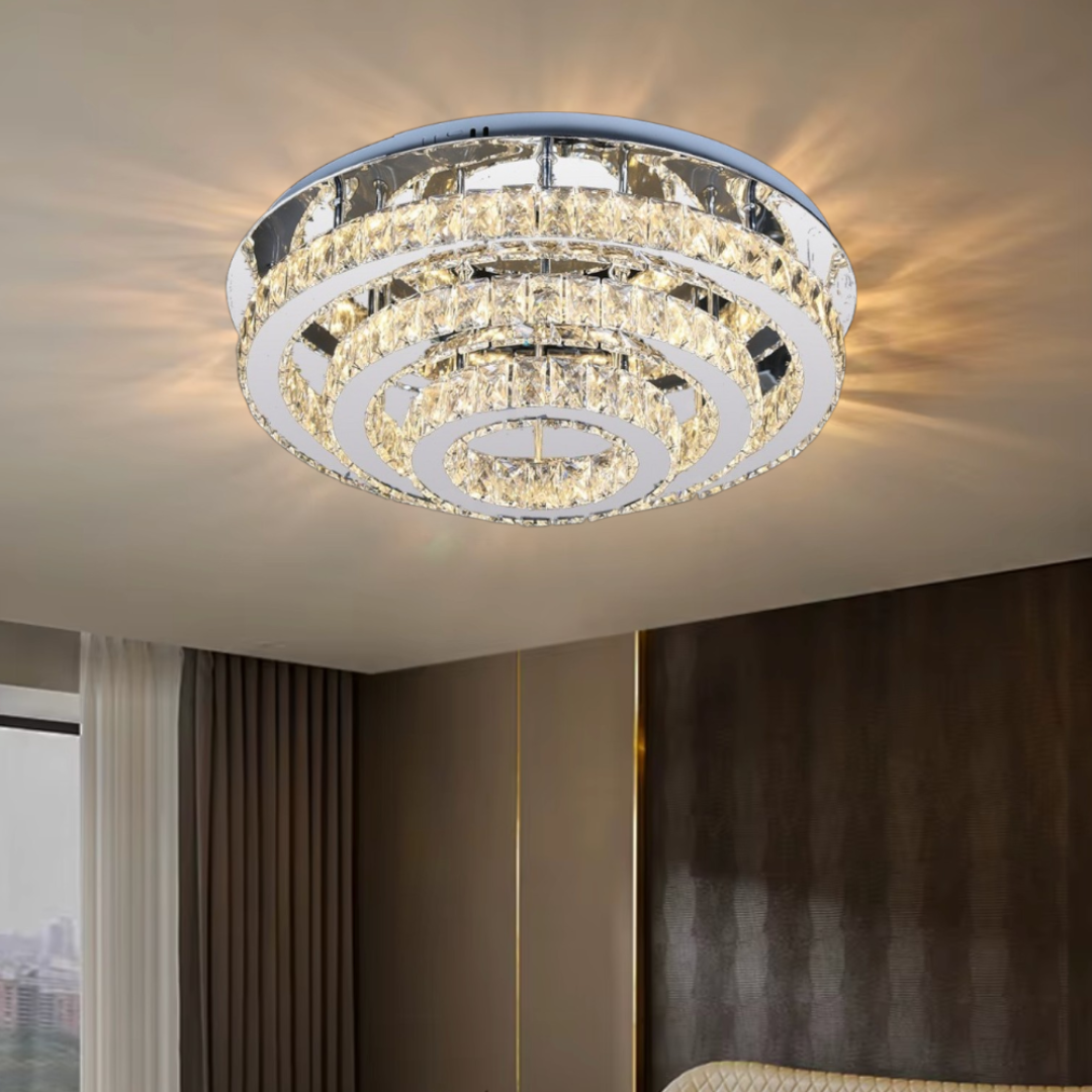 LED осветително тяло Cristal Exquisite Round Еквивалент 800W с дистанционно