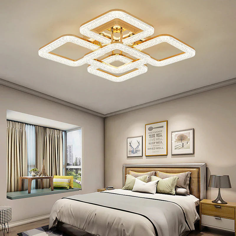 LED осветително тяло Golden SQUARE 4+1 Еквивалент 800W Дистанционно