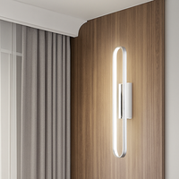 LED аплик за баня IP44 с бутон GIANNI хром, еквивалент 250W
