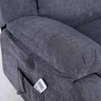 Fotoliu cu Masaj și Încălzire Recliner Electric Gri Inchis FOTOLIU CU MASAJ/RECLINER/INCALZIRE / GRI Chairs
