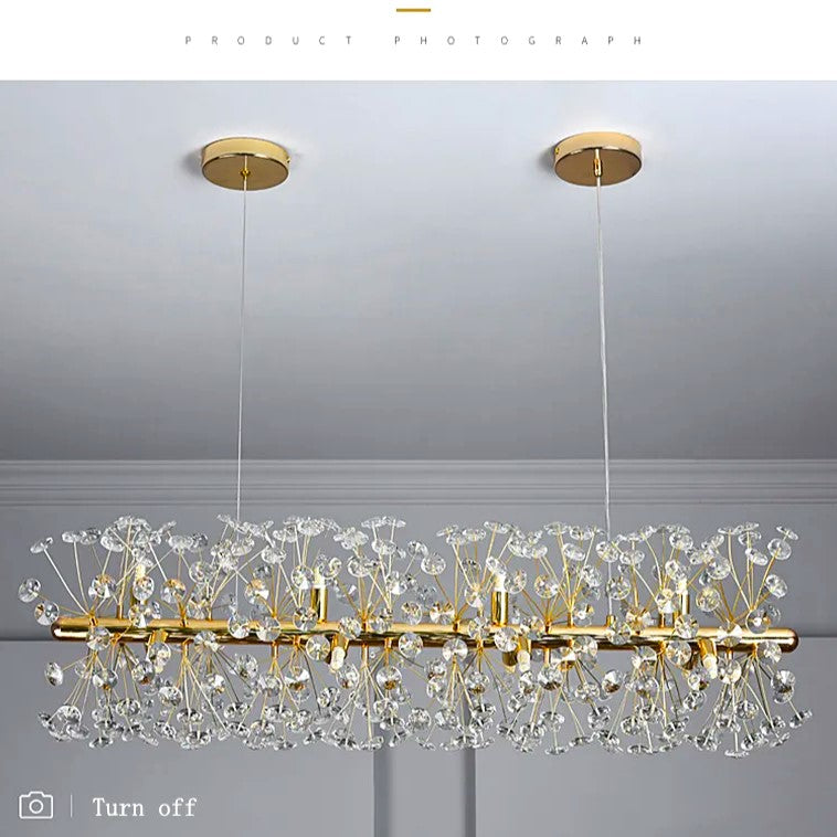 Окачено осветително тяло Crystal Dandelion Gold LINIAR