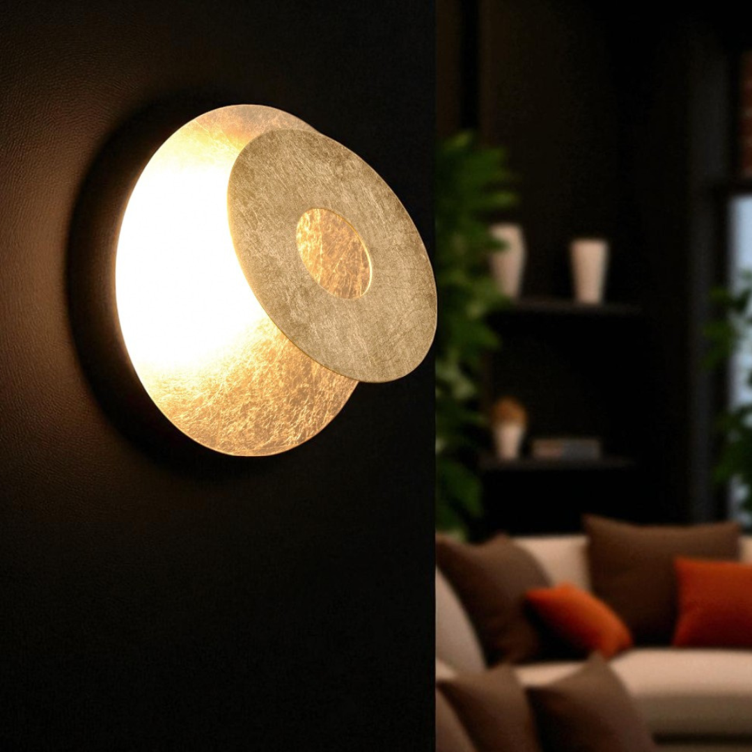 LED аплик Luxury Round Gold LEANO