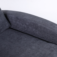 Релакс фотьойл с механизъм Recliner, тъмно сив текстил