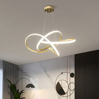LED осветително тяло тип пендел Eternity Gold, еквивалент 800W, с дистанционно