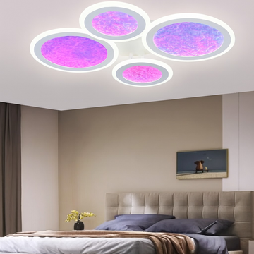 LED осветително тяло RGB SIERA 4 Circles 3 функции Еквивалент 550W Дистанционно