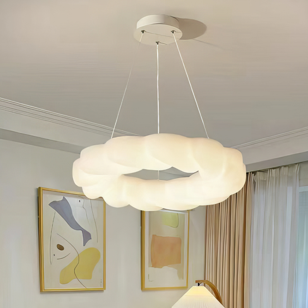 Lustra LED 120W Fluffy Cloud Telecomanda 5571 (DD) ALBA / 50CM / KIDS Lighting Fixtures