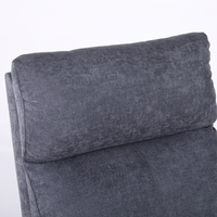 Релакс фотьойл с механизъм Recliner, тъмно сив текстил