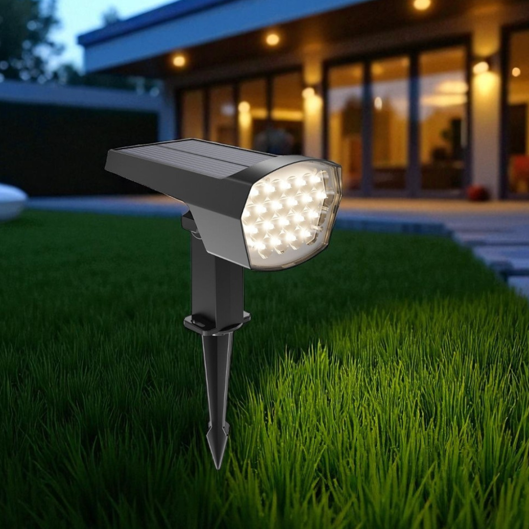 Соларен LED стълб за градина 12W