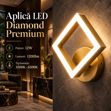 LED аплик 15W Premium Diamond Design 3 функции 5207