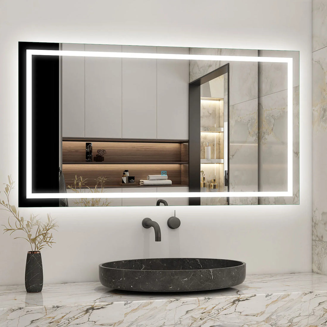 LED огледало 120x70cm с функция против замъгляване и Touch J23