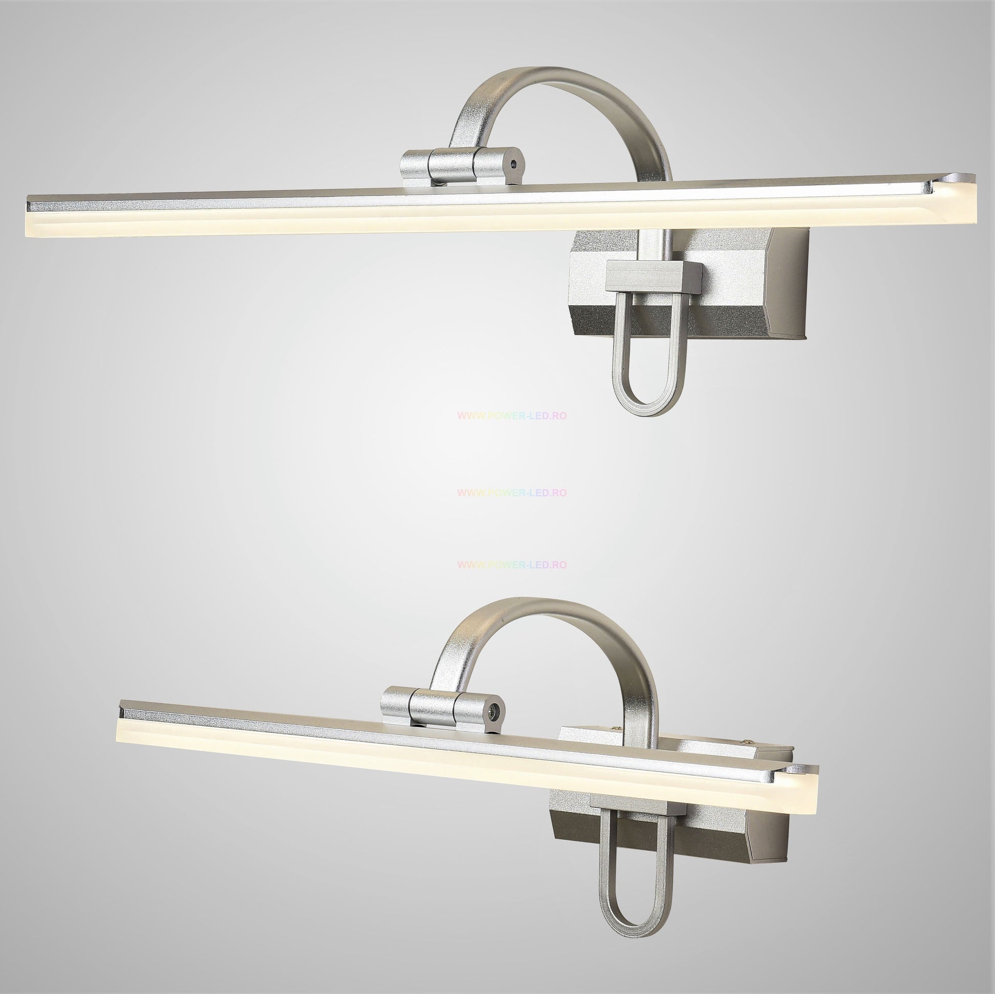 Aplica Led Baie 36W 58Cm Argintie Reglabila C1308Ch Wall Light Fixtures