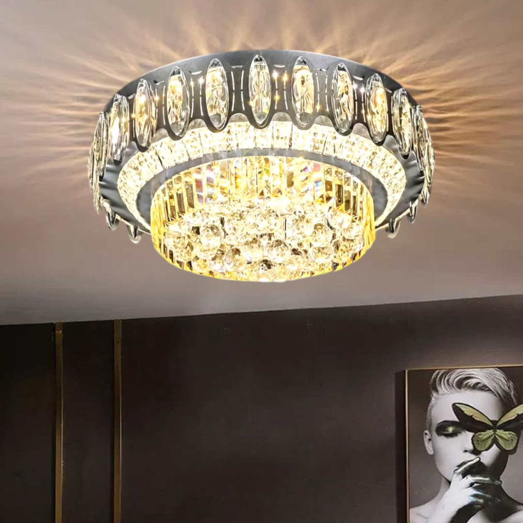 LED осветително тяло от кристал за таван Majesty с дистанционно 50-80CM