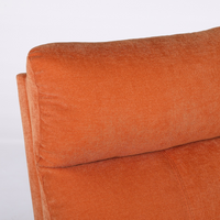 Релакс фотьойл с механизъм Recliner, текстил, оранжев