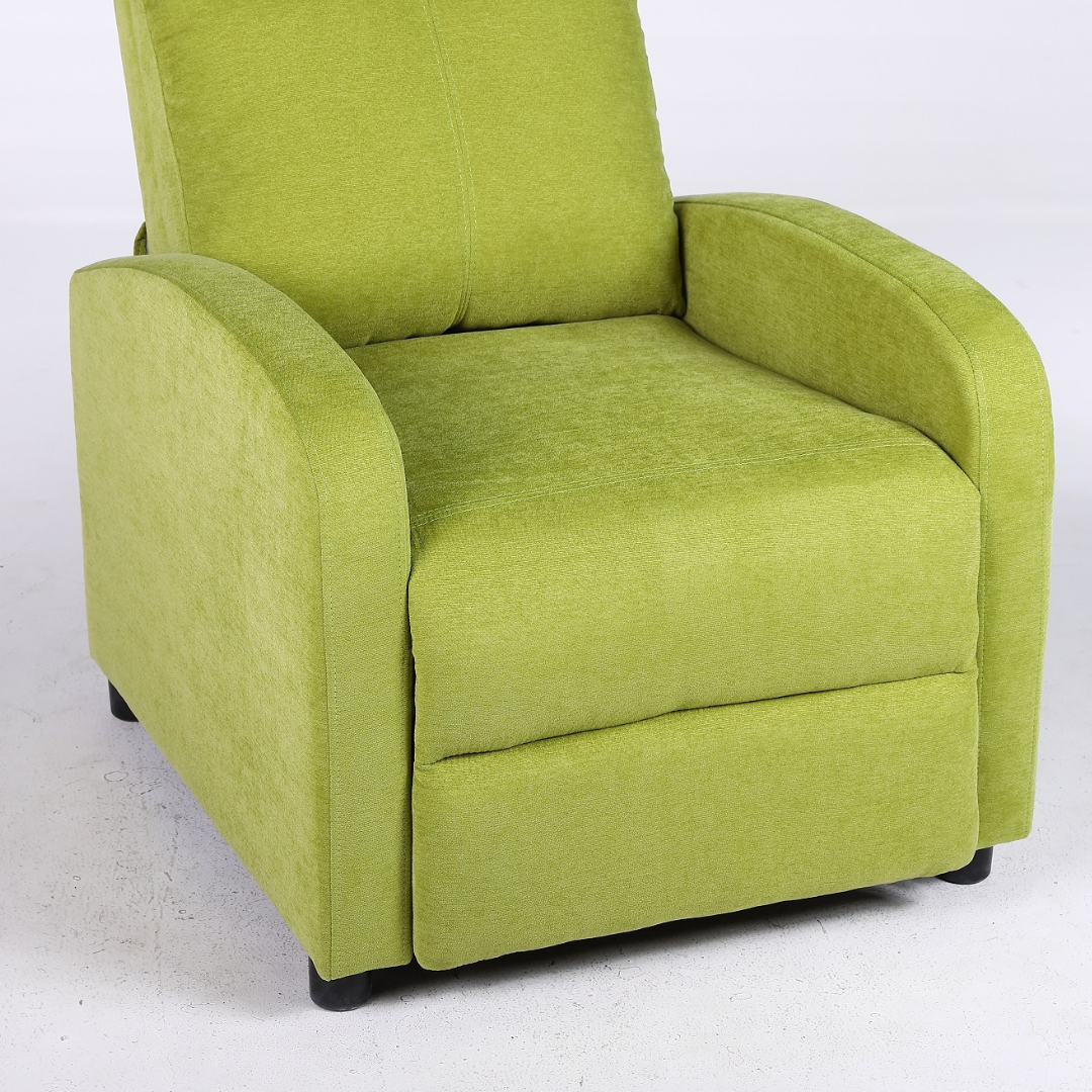 Релакс фотьойл с механизъм Recliner, зелена дамаска