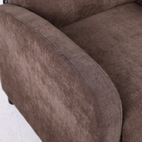 Релакс фотьойл с механизъм Recliner, кафяв текстил