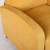 Релакс фотьойл с механизъм Recliner, текстил жълт