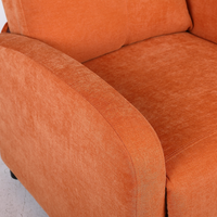 Релакс фотьойл с механизъм Recliner, текстил, оранжев