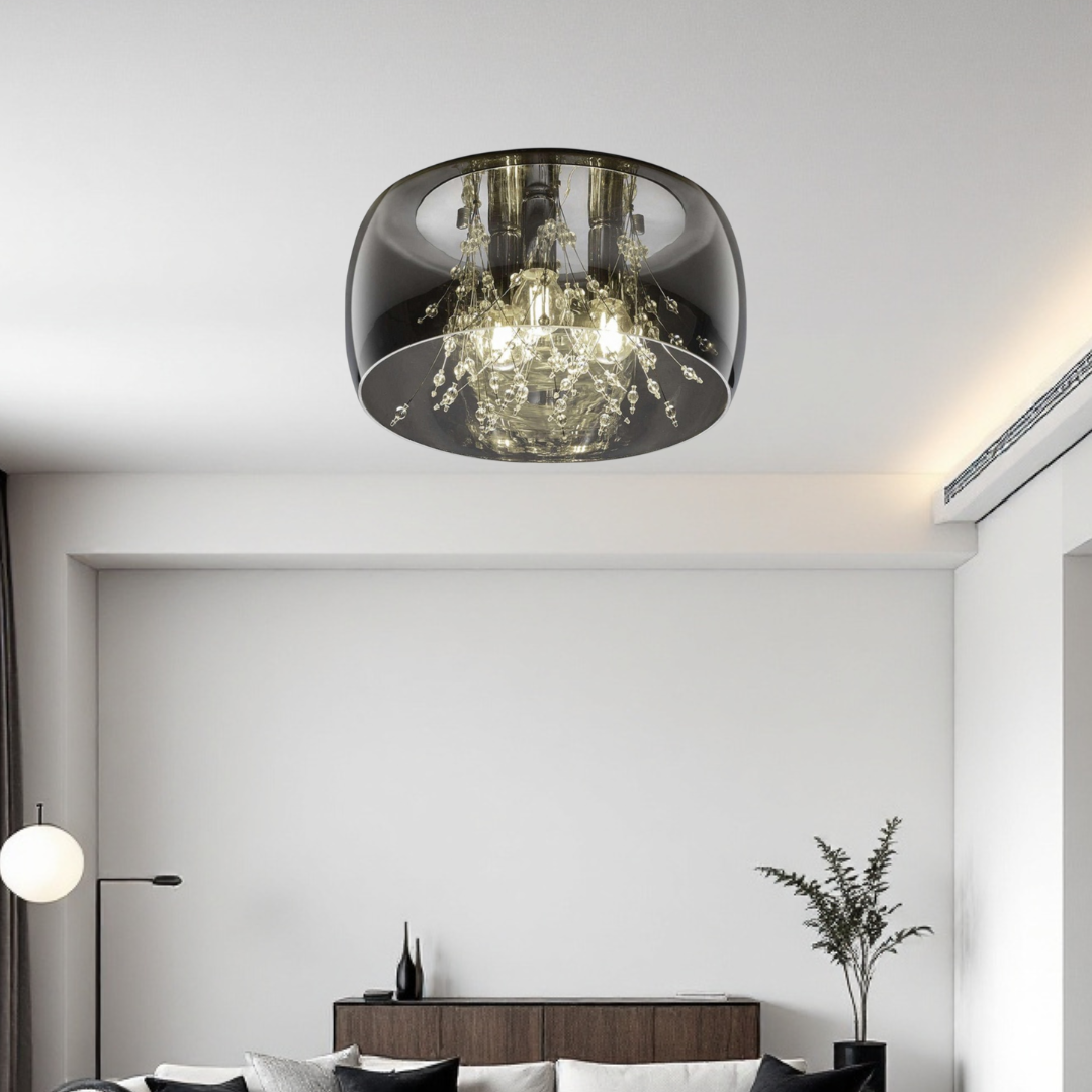 Lustra Chrome 3xE14 ShinePulse 28W ARGINTIE / ABAJUR Chandeliers