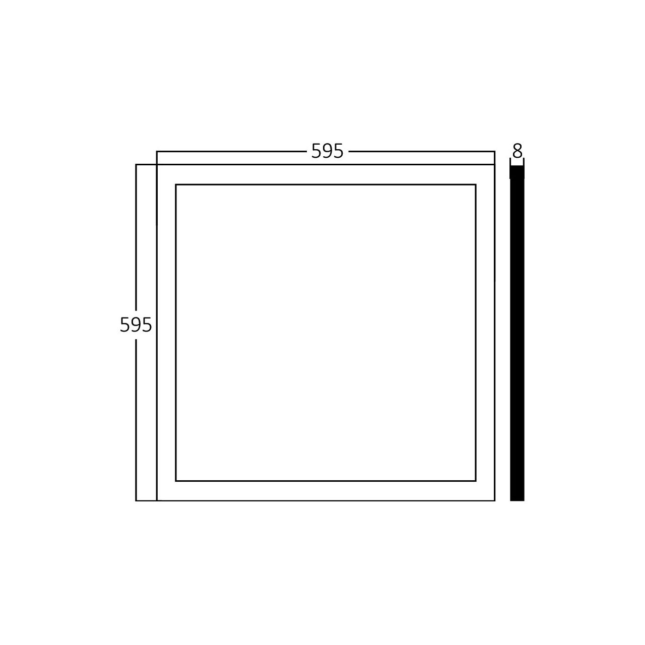 LED панел Slim за вграждане 60x60 см Бял 48W CCT