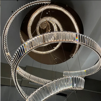 LED полилей LUXURY Crystal Miravon с кристали, сребрист, 150x350CM XXL