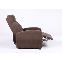 Релакс фотьойл с механизъм Recliner, кафяв текстил