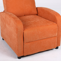 Релакс фотьойл с механизъм Recliner, текстил, оранжев