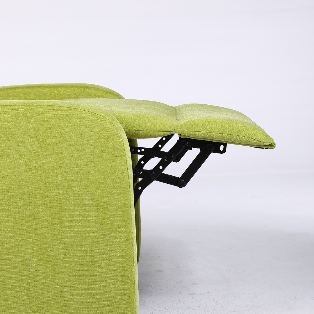 Релакс фотьойл с механизъм Recliner, зелена дамаска