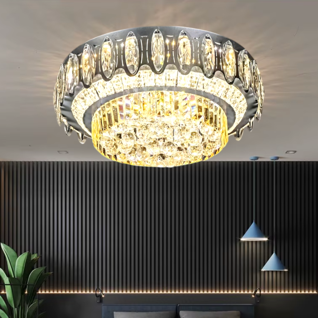 LED осветително тяло от кристал за таван Majesty с дистанционно 50-80CM