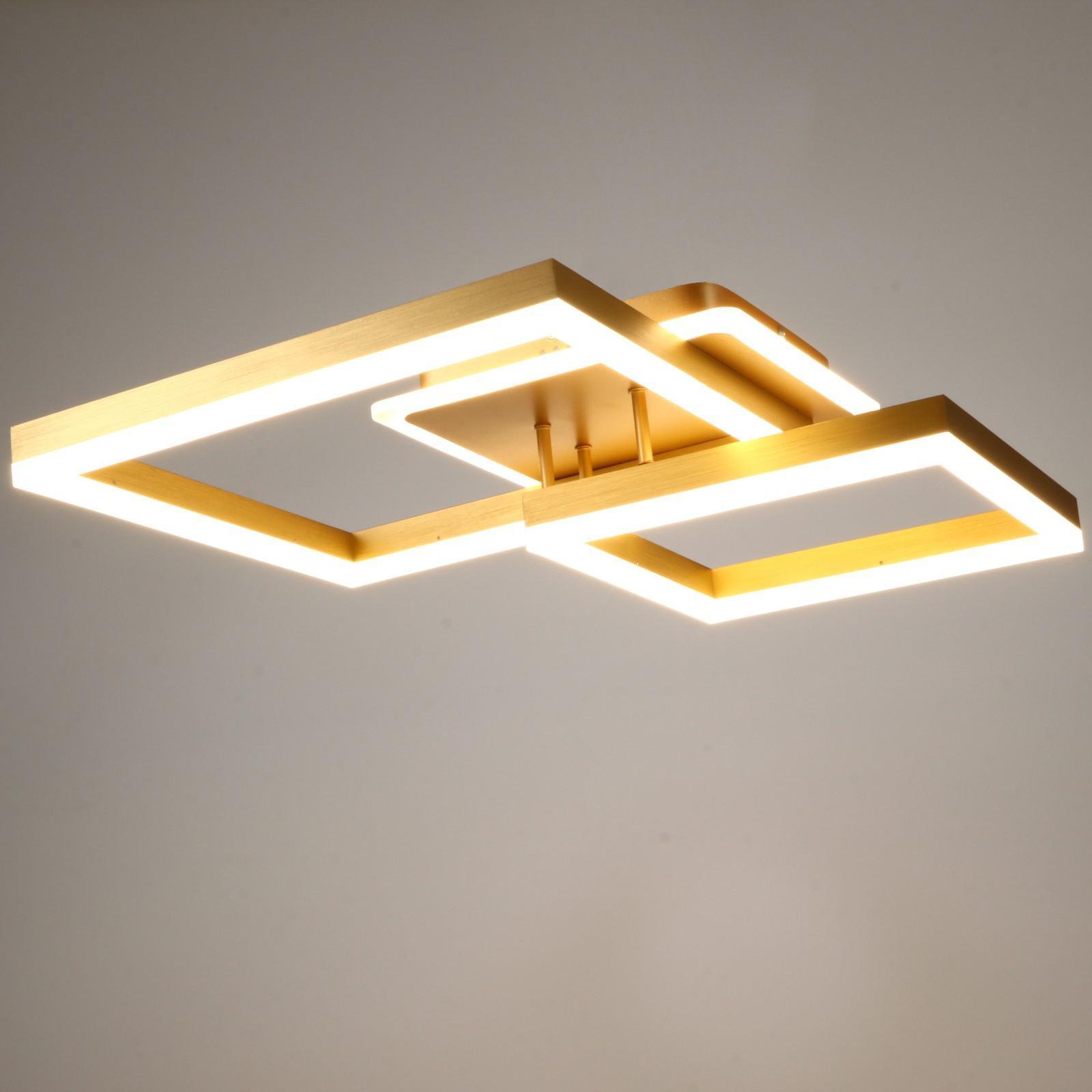 LED осветително тяло TWO SQUARE GOLD Еквивалент 600W Дистанционно управление