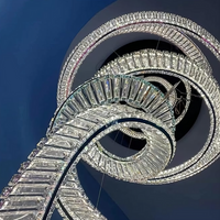 LED полилей LUXURY Crystal Miravon с кристали, сребрист, 150x350CM XXL